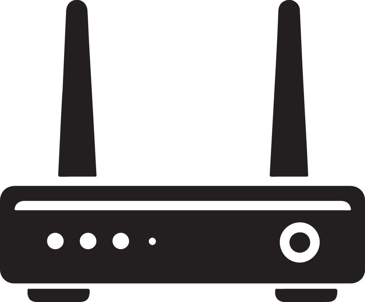 Stunning Wifi Router Silhouette Design for Creative Designers vector