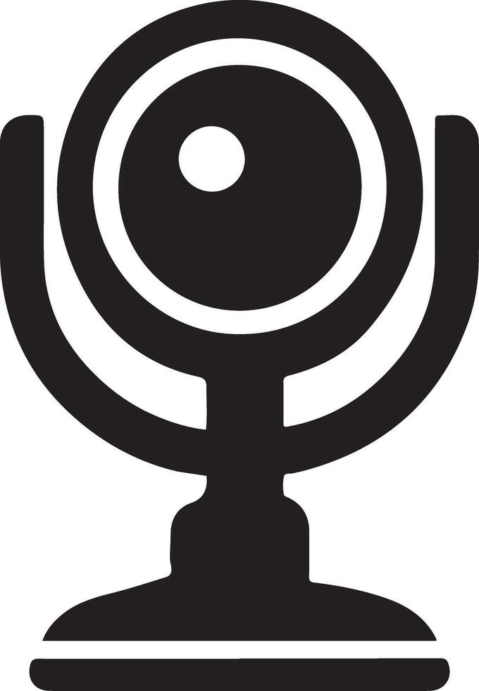 Unique Webcam Icon Silhouette Design for Digital Creatives vector