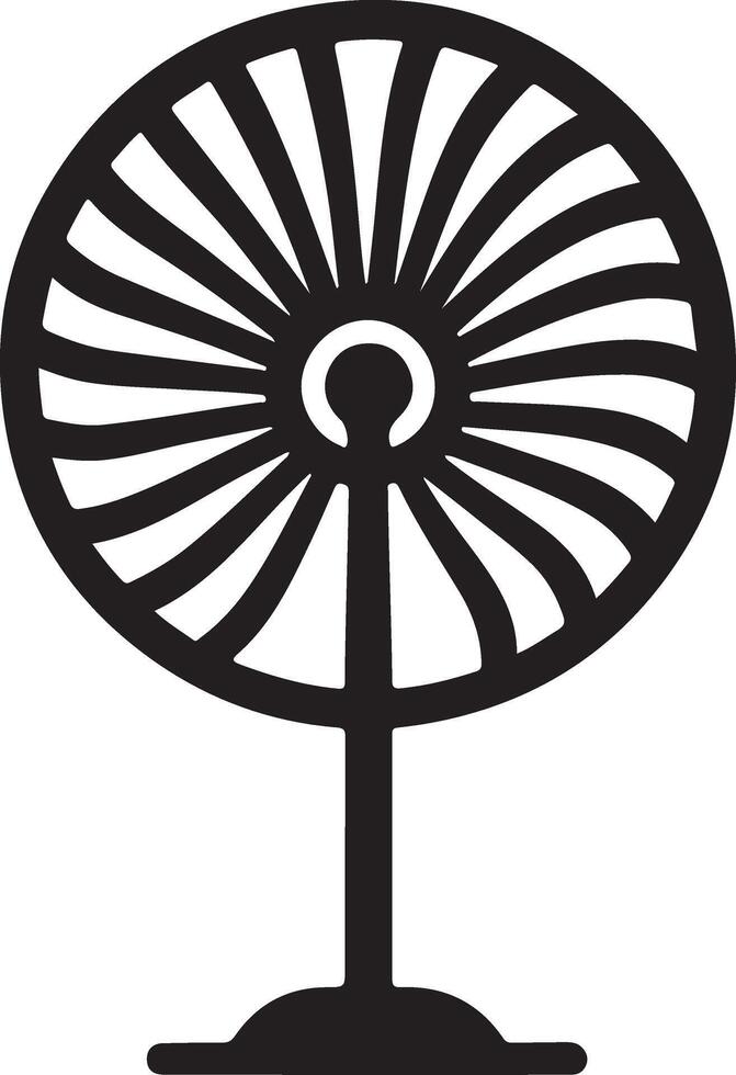 High-Quality Stand Fan Silhouette for Graphic Design Projects vector
