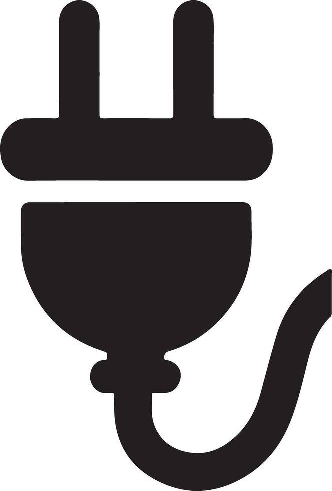 Versatile Power Plug Silhouette Design for All Your Needs vector