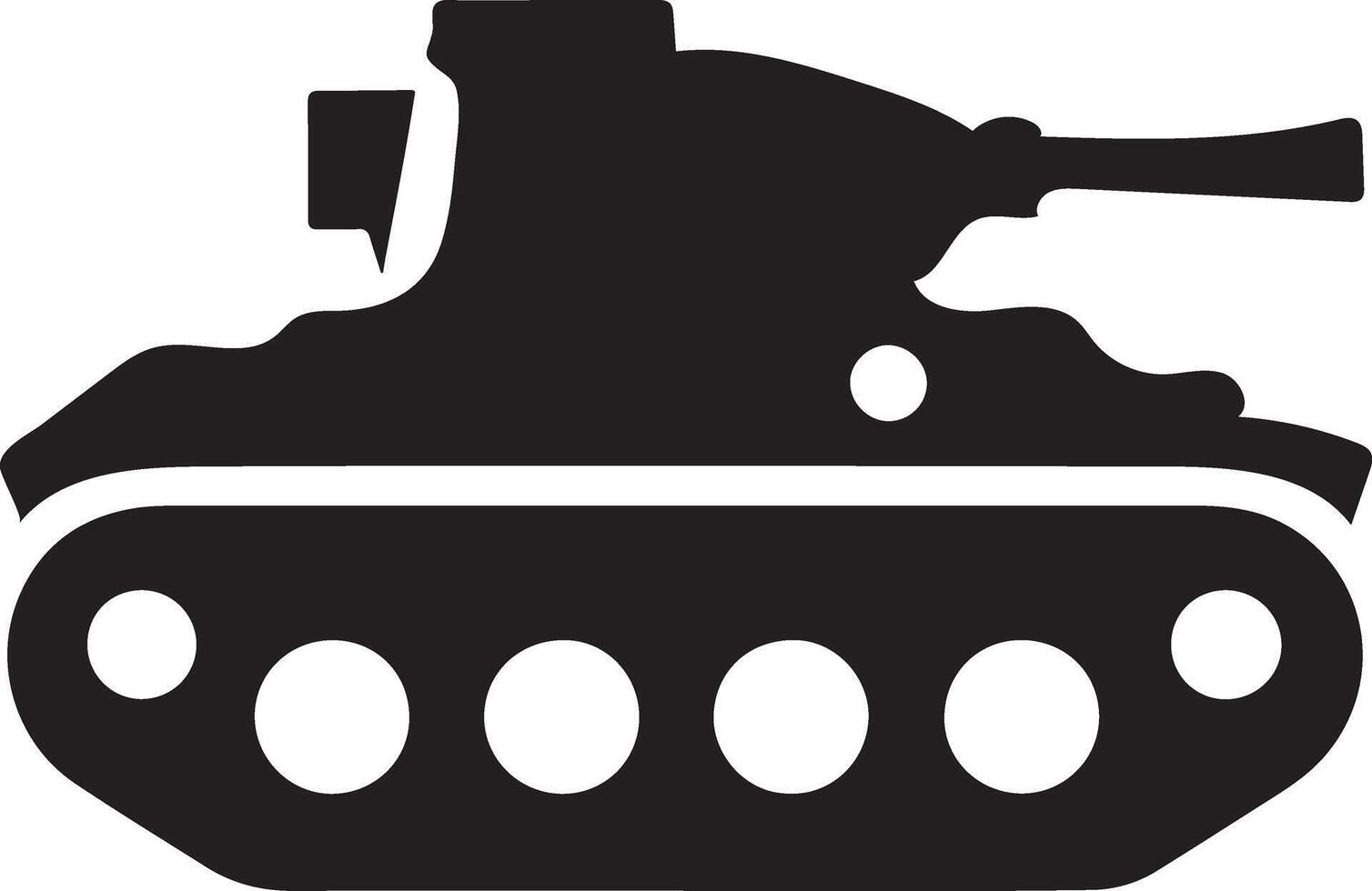 Creative Tank Silhouette Design Perfect For Modern Art vector