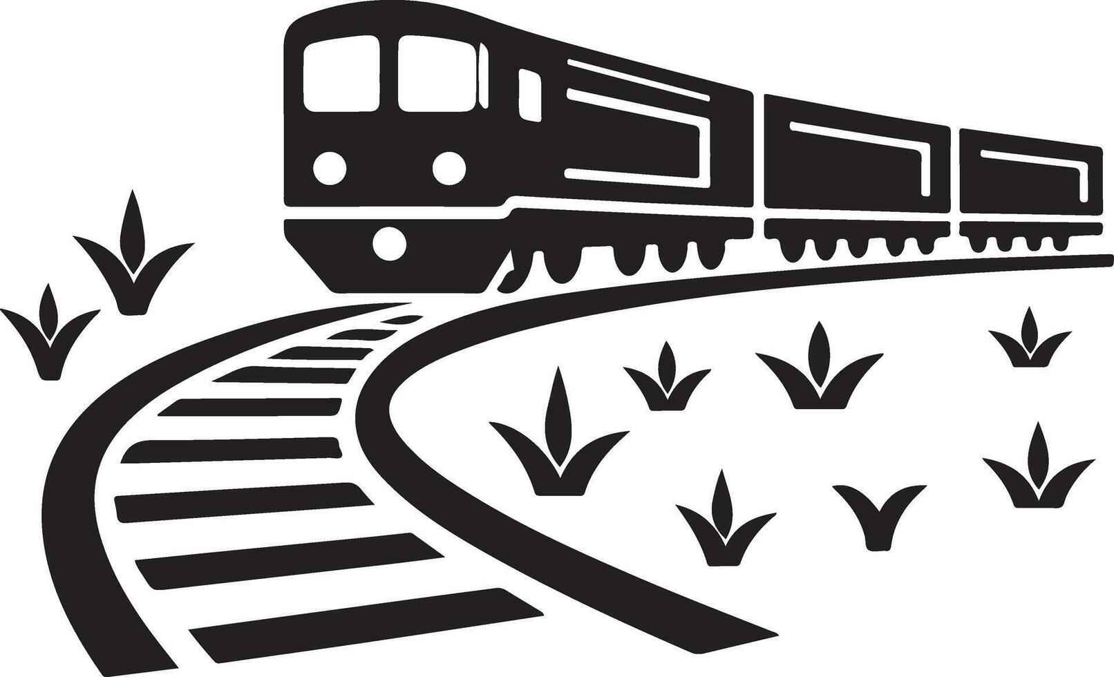 High Quality Train Railway Silhouette Designs for Graphics vector