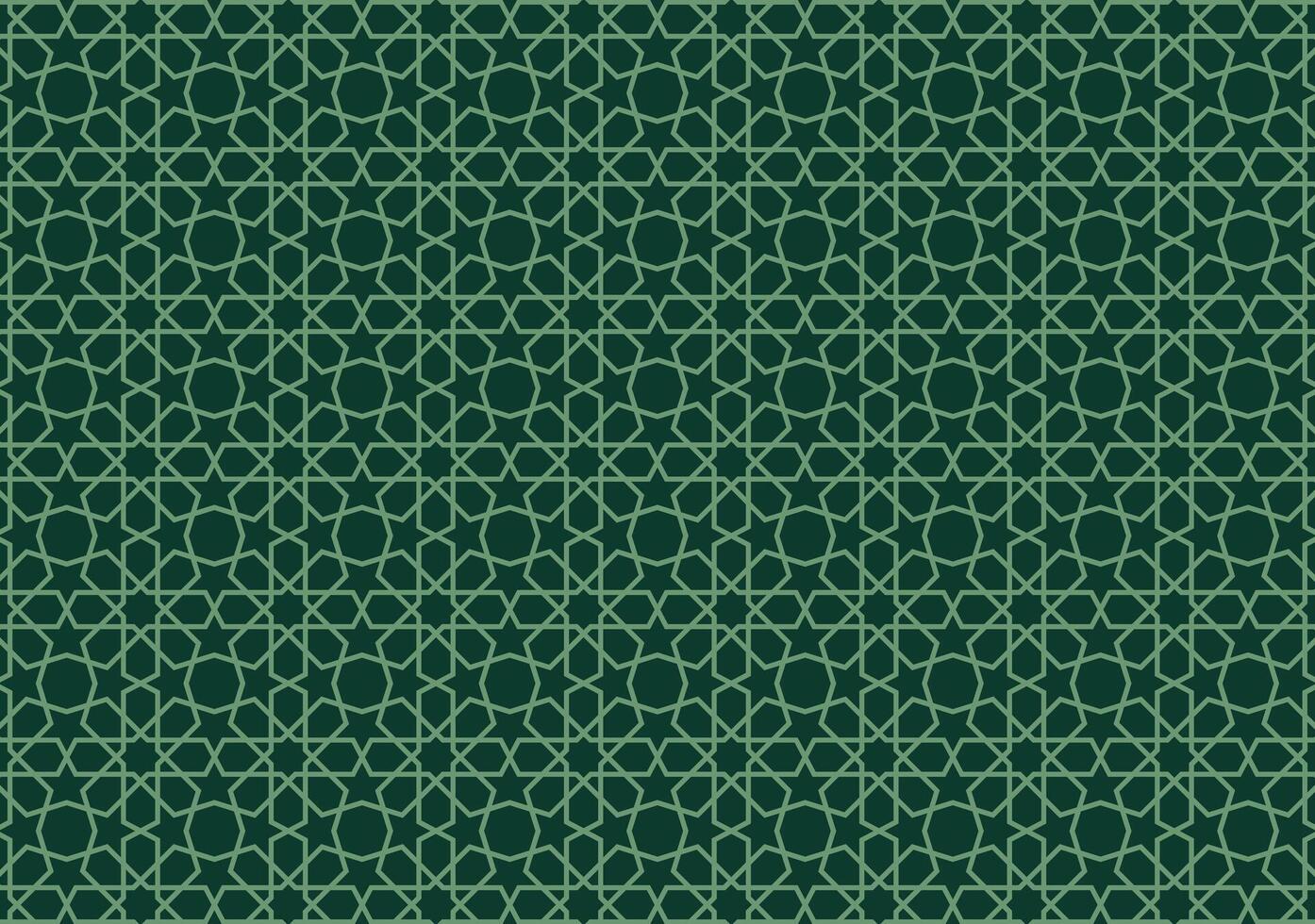 Abstract background featuring an Islamic pattern in green tones. vector