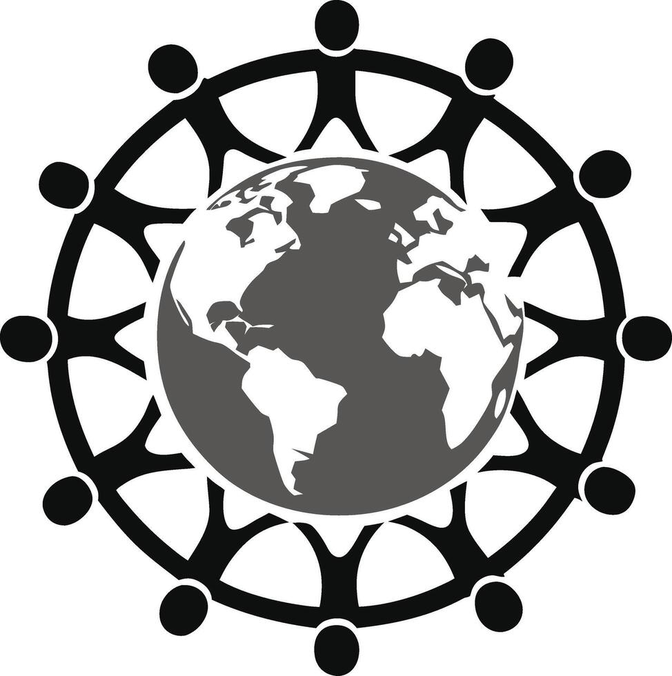 Global. student. network. globe. kids Glyph Icon. isolated illustration Pro vector