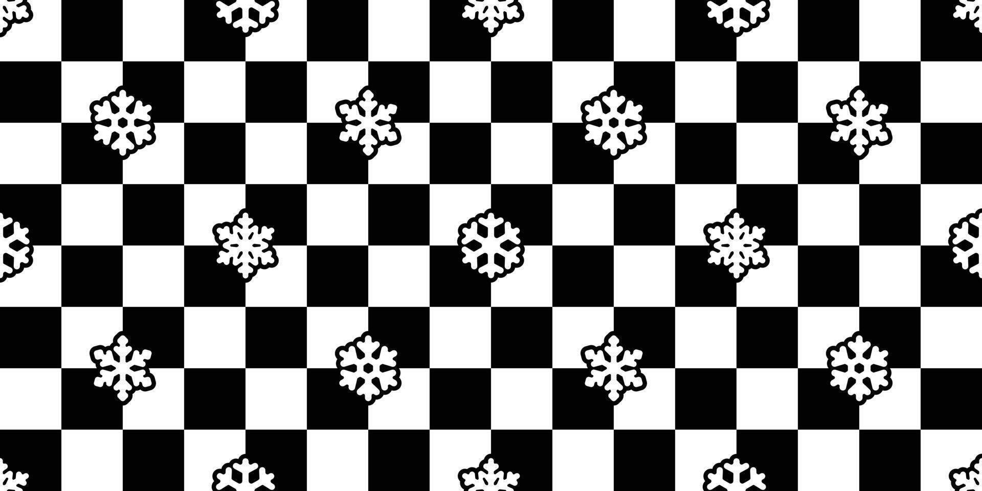snowflake seamless pattern christmas checked Santa Claus cartoon doodle scarf isolated gift wrapping paper tile wallpaper repeat background illustration design vector
