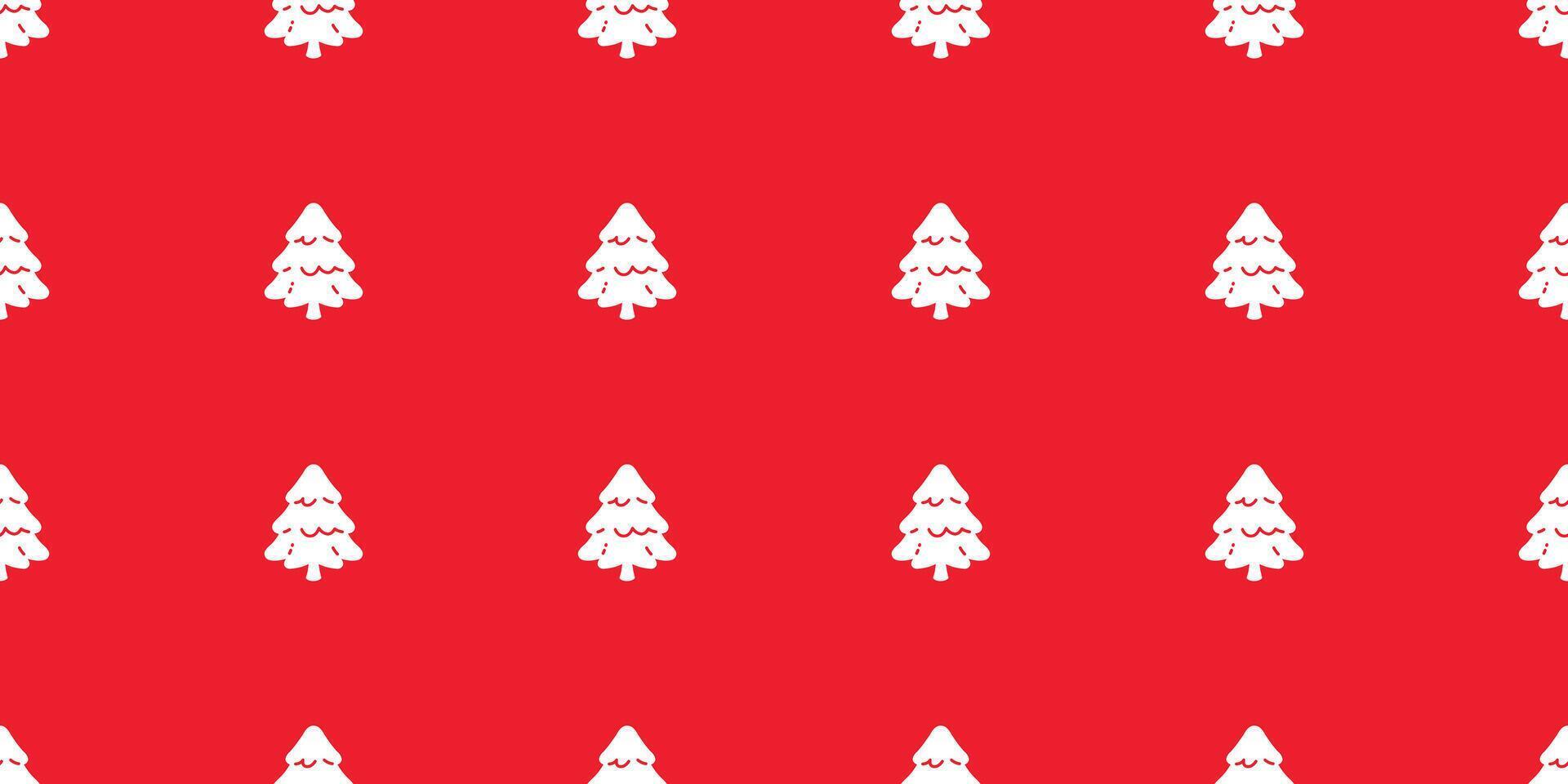christmas tree seamless pattern cartoon doodle scarf isolated red gift wrapping paper tile wallpaper repeat background illustration design vector