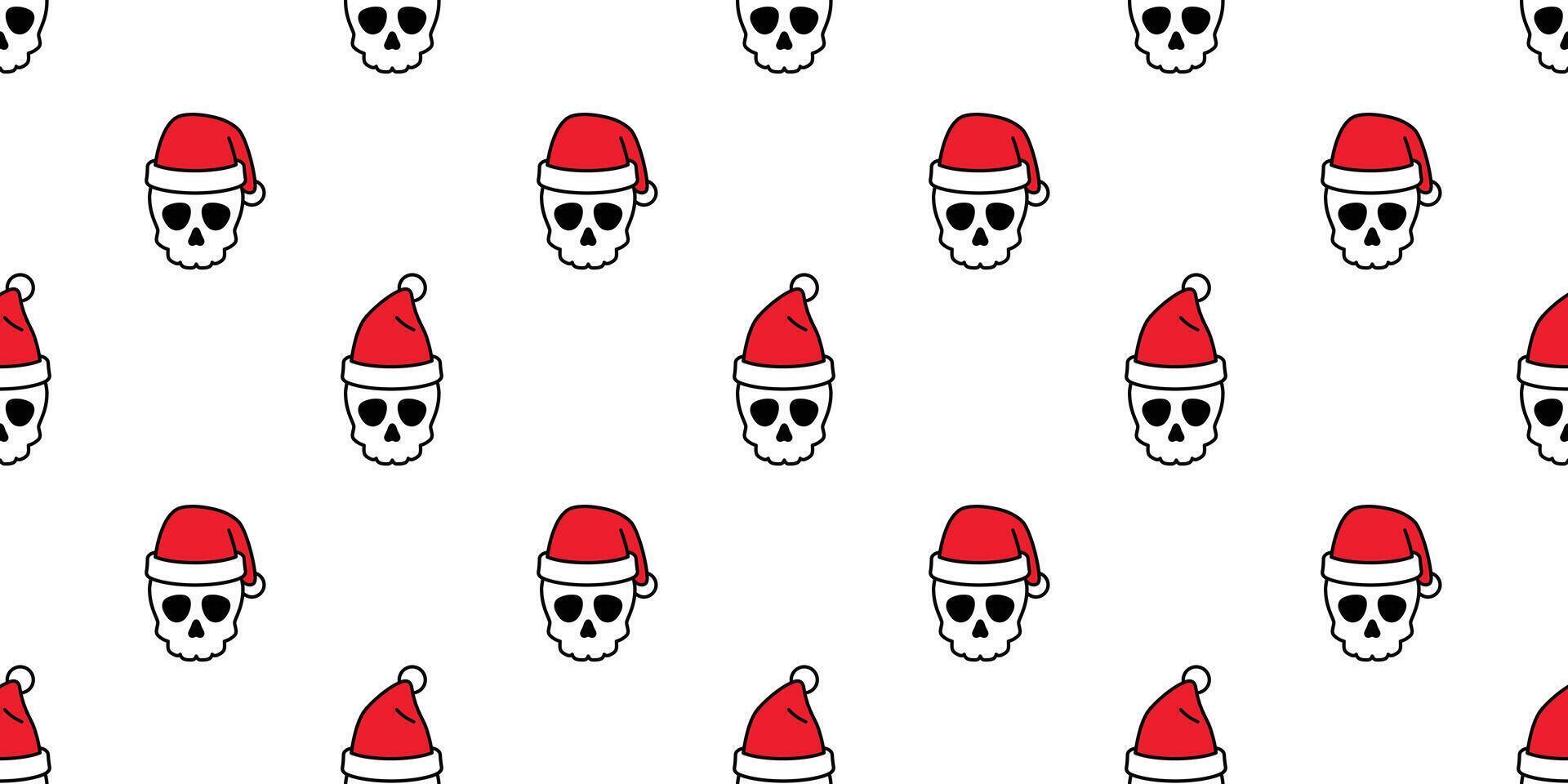 bear polar seamless pattern santa claus hat christmas scarf knitting teddy pet doodle cartoon scarf isolated tile background gift wrapping paper repeat wallpaper illustration design vector