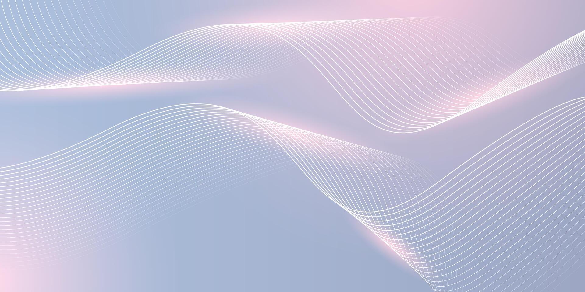 Abstract grey background with dynamic glowing wavy lines. Digital future technology concept vector
