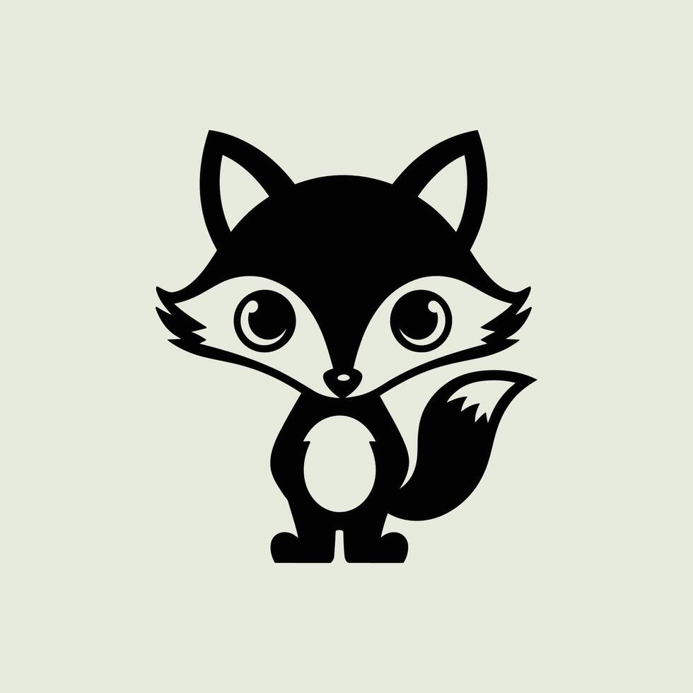 Cute Deer Staring at front, Deer has big eyes, Black Deer, Deer Logo, Animal Logo vector