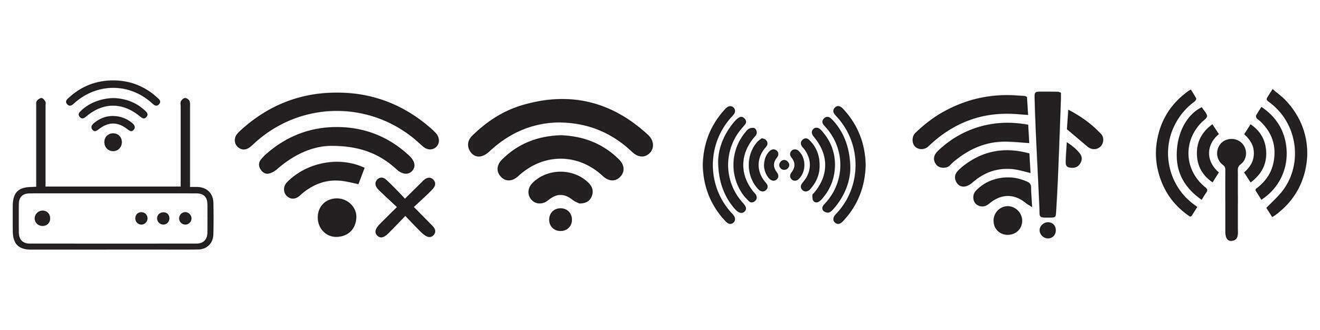 Internet connection icon set. Illustration EPS 10 vector