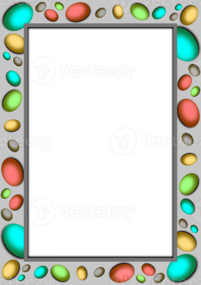 frame made of colorful balls png