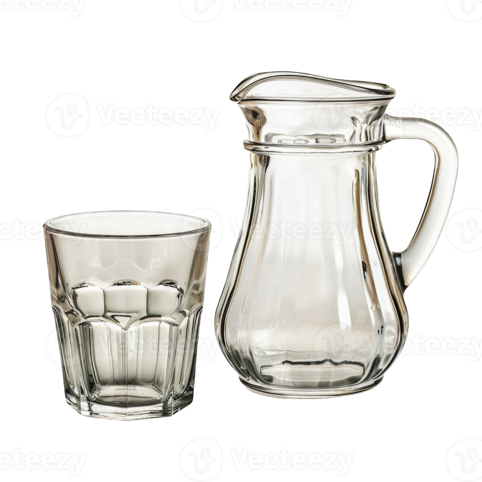 Jug and glass Cutout Isolated on Transparent Background png