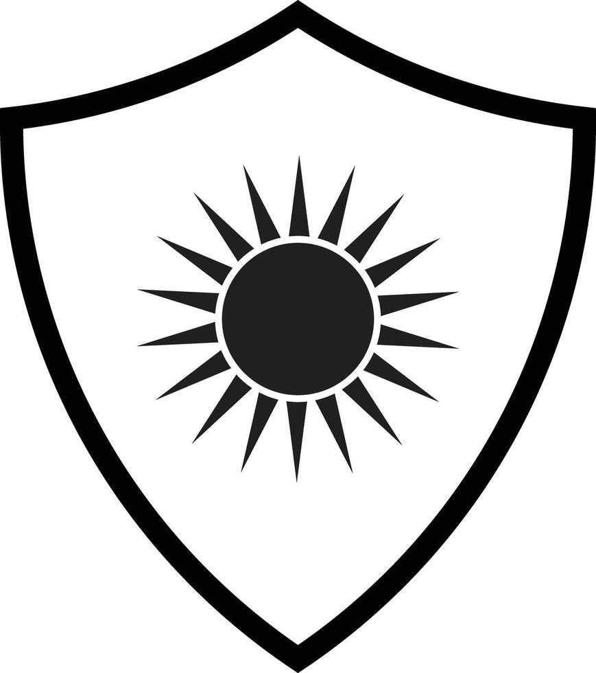UV protection icon isolated on white background . Sun protection icon vector
