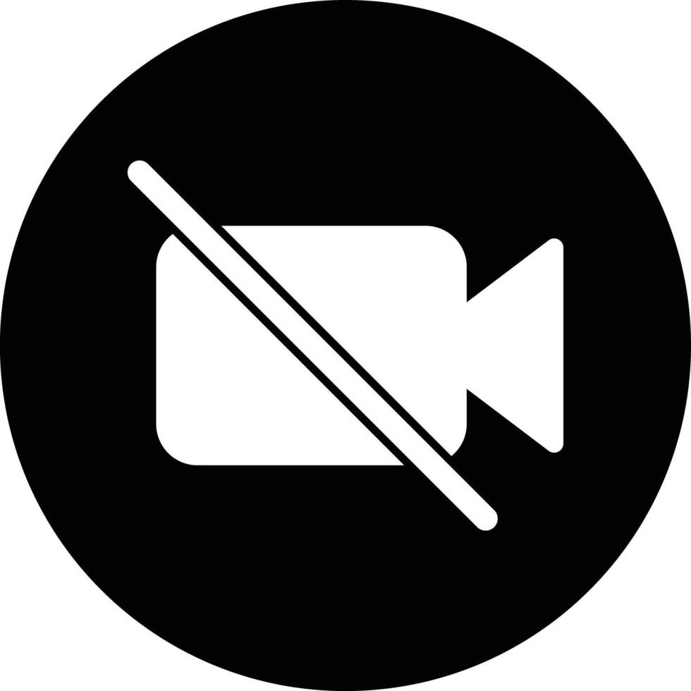cam off icon in trendy style . No camera icon . camera prohibition sign . illustration vector