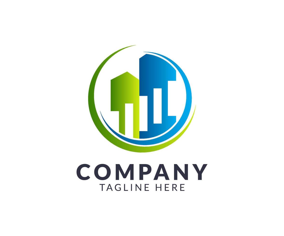 Modern and creative real estate investment logo template icon design. vector