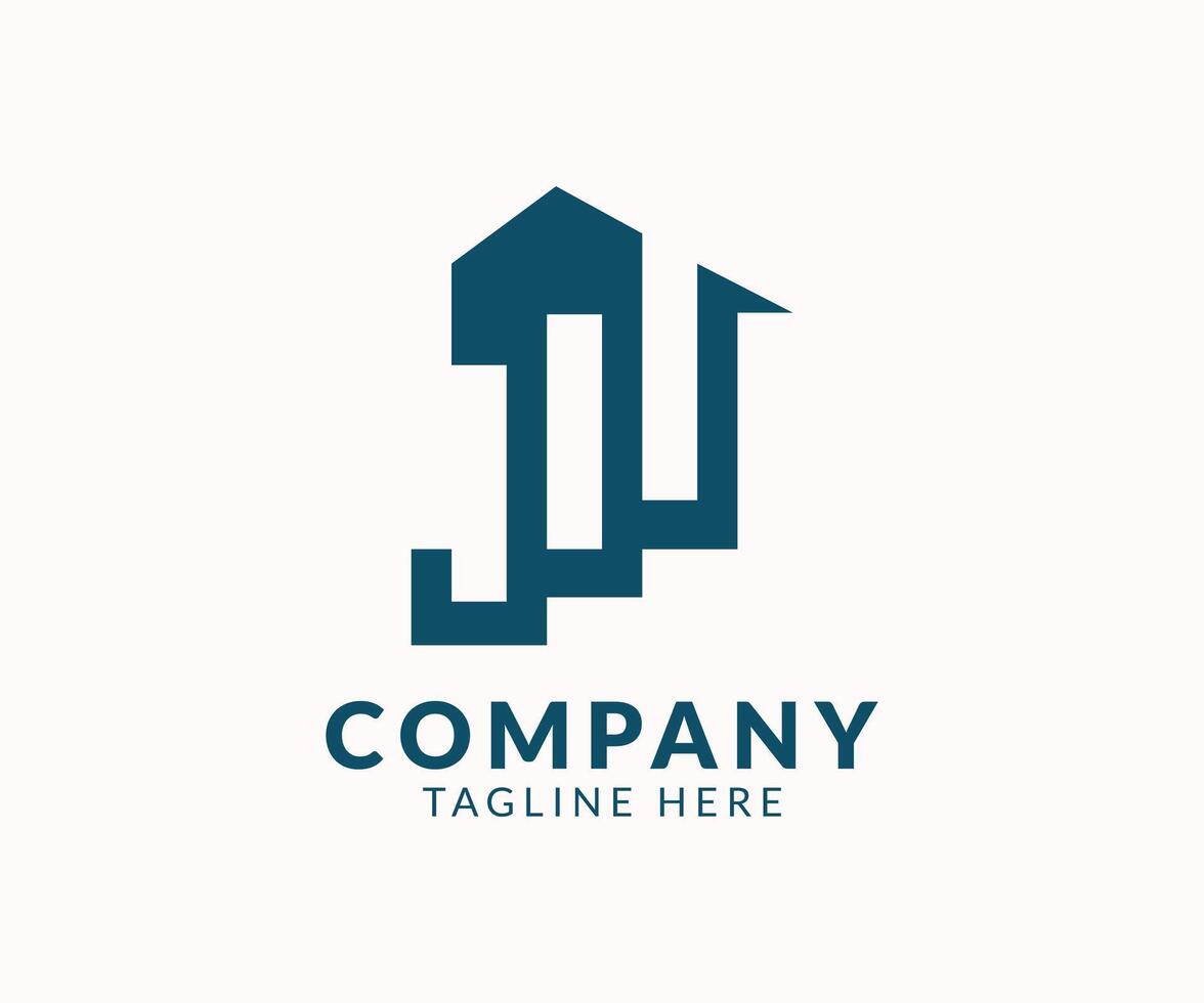 Abstract building and landmark logo icon template design for real estate industry. vector