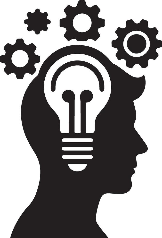 Light bulb ideas silhouette. vector