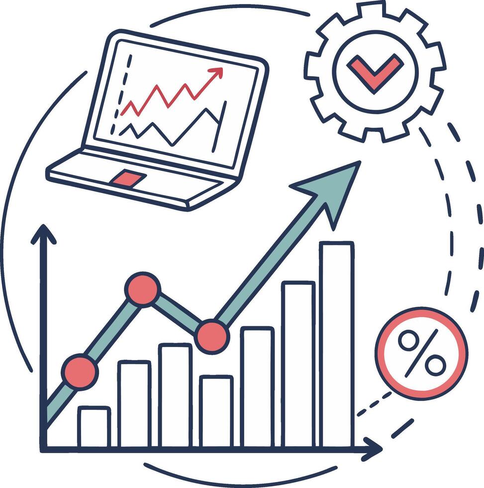 Graphs symbol illustration. vector