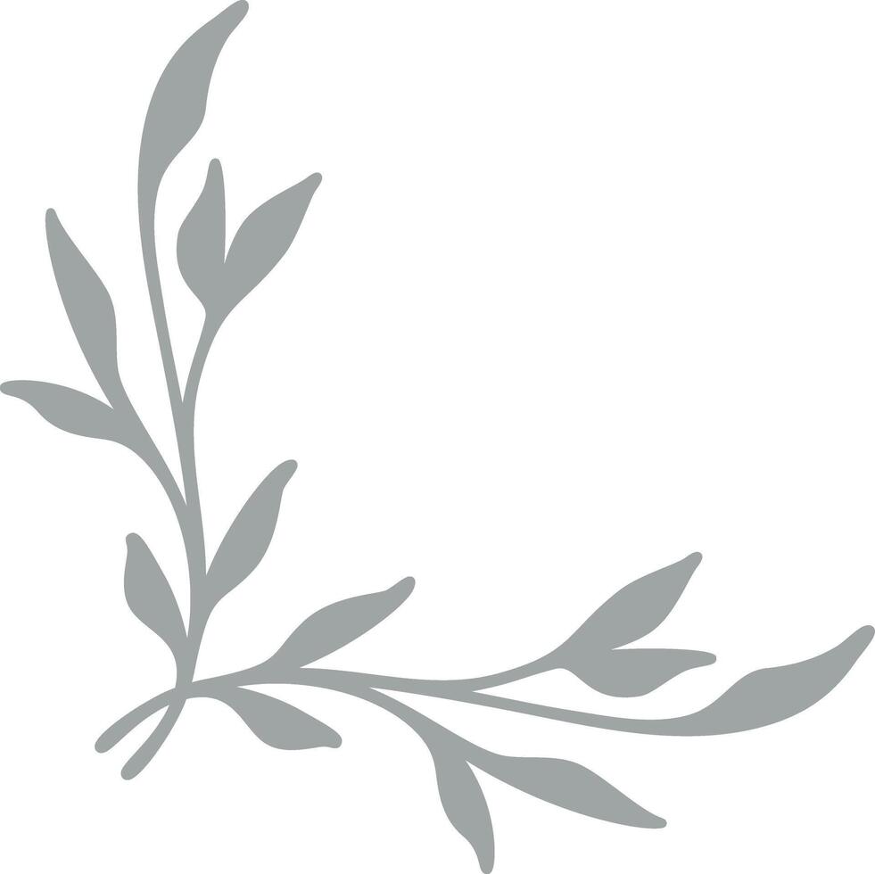 Corner Frame With Leafy Branches vector