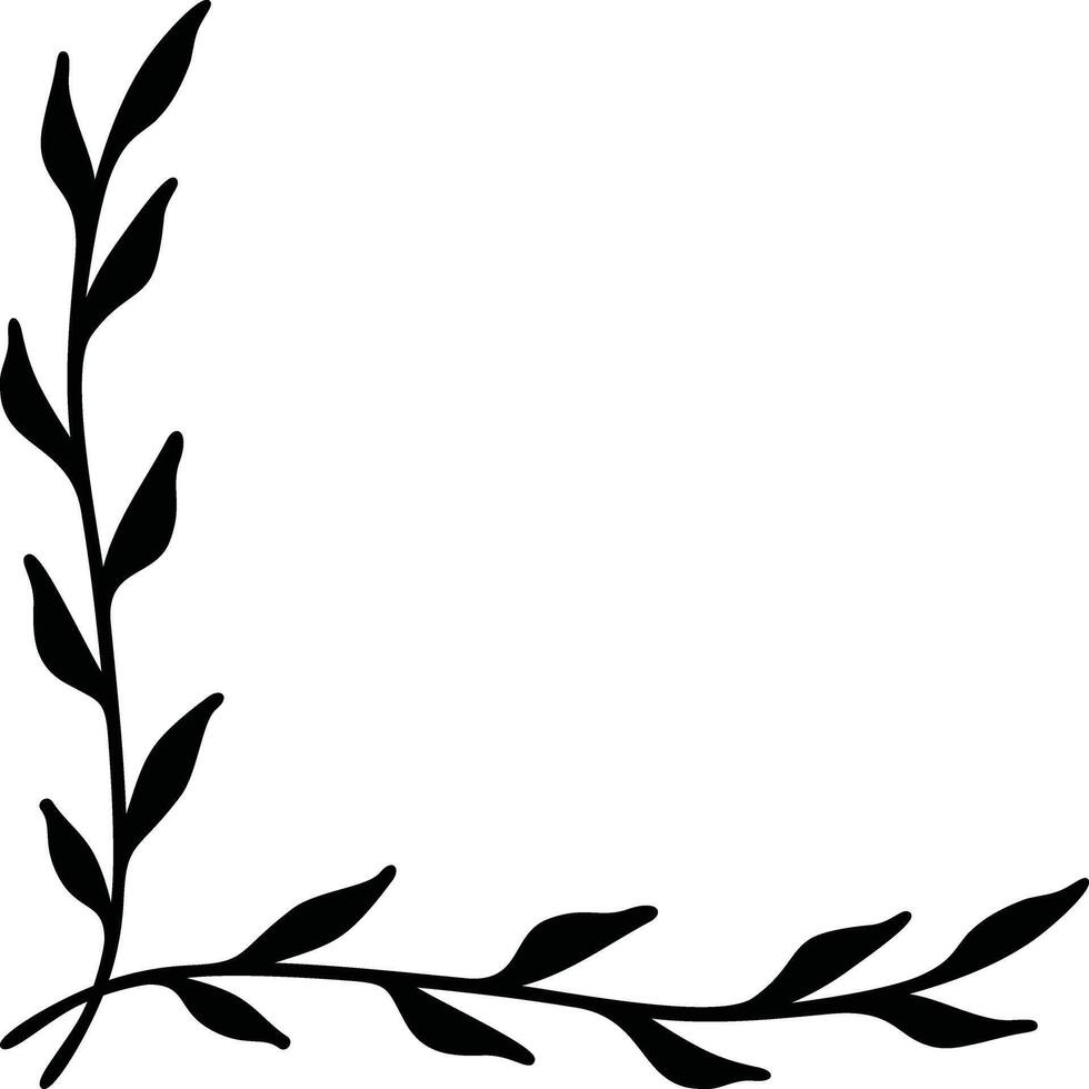 Simple Corner Botanical Frame vector