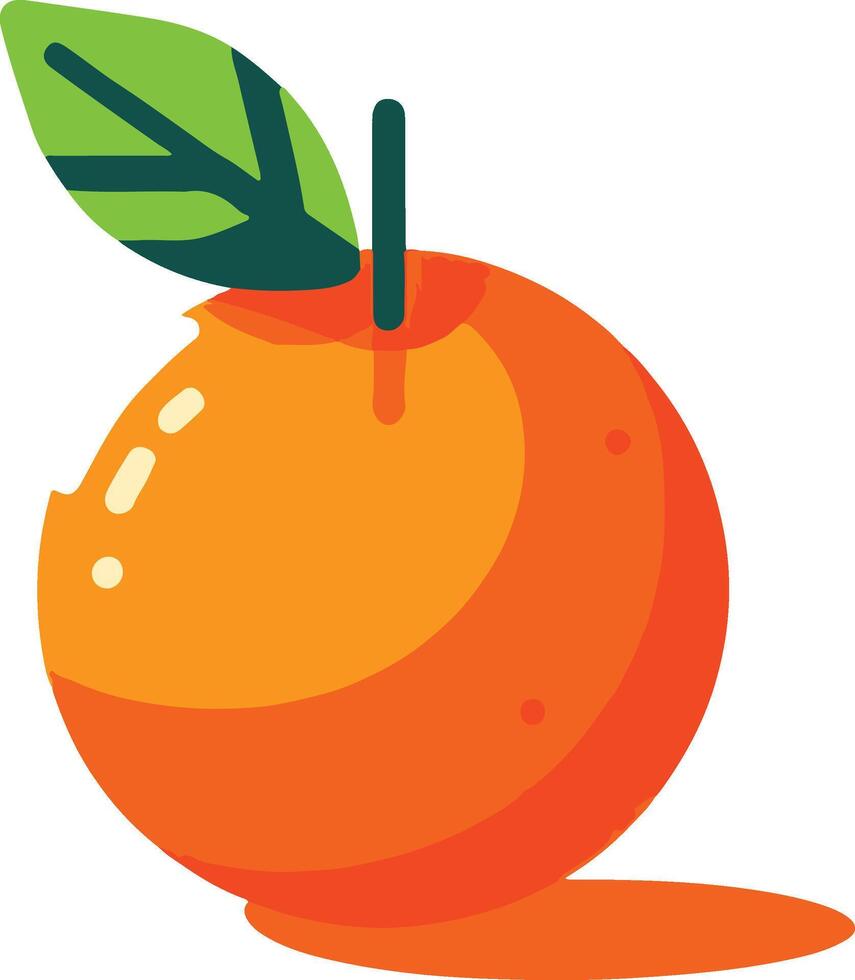 Orange illustration healthy fruit vector