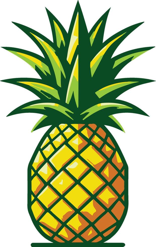 Pineapple illustration healthy fruit vector