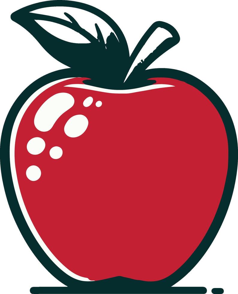 Apple illustration healthy fruit vector