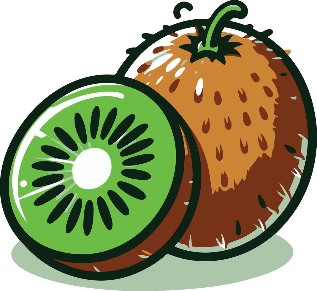 Kiwi illustration healthy fruit vector
