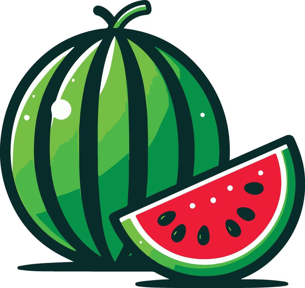 Watermelon illustration healthy fruit vector