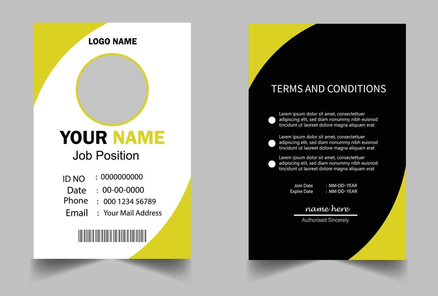 Red Corporate ID Card Design Template vector