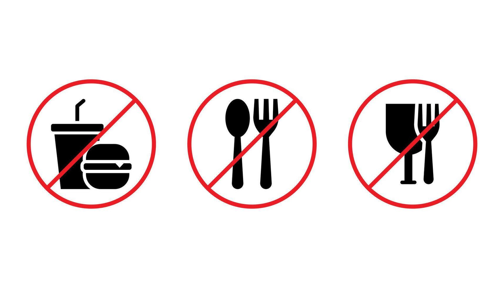 No Food Silhouette Icon vector