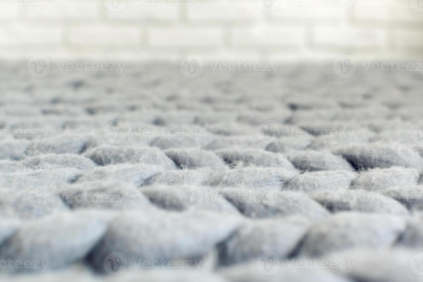 Grey knit giant plaid photo