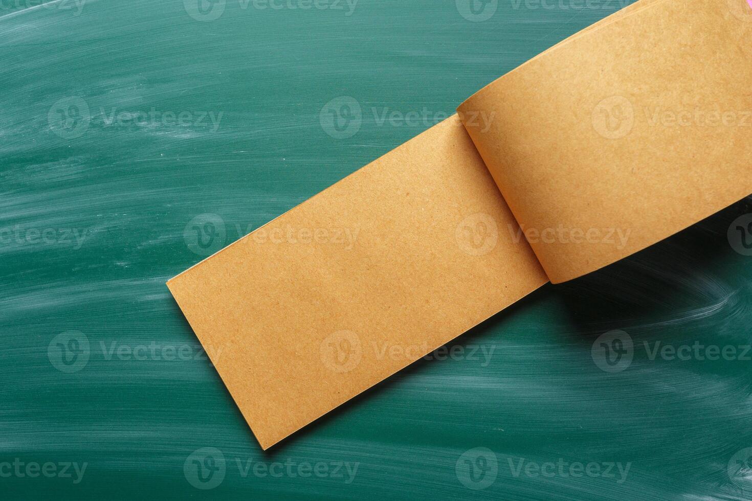 note paper on chalkboard for text photo