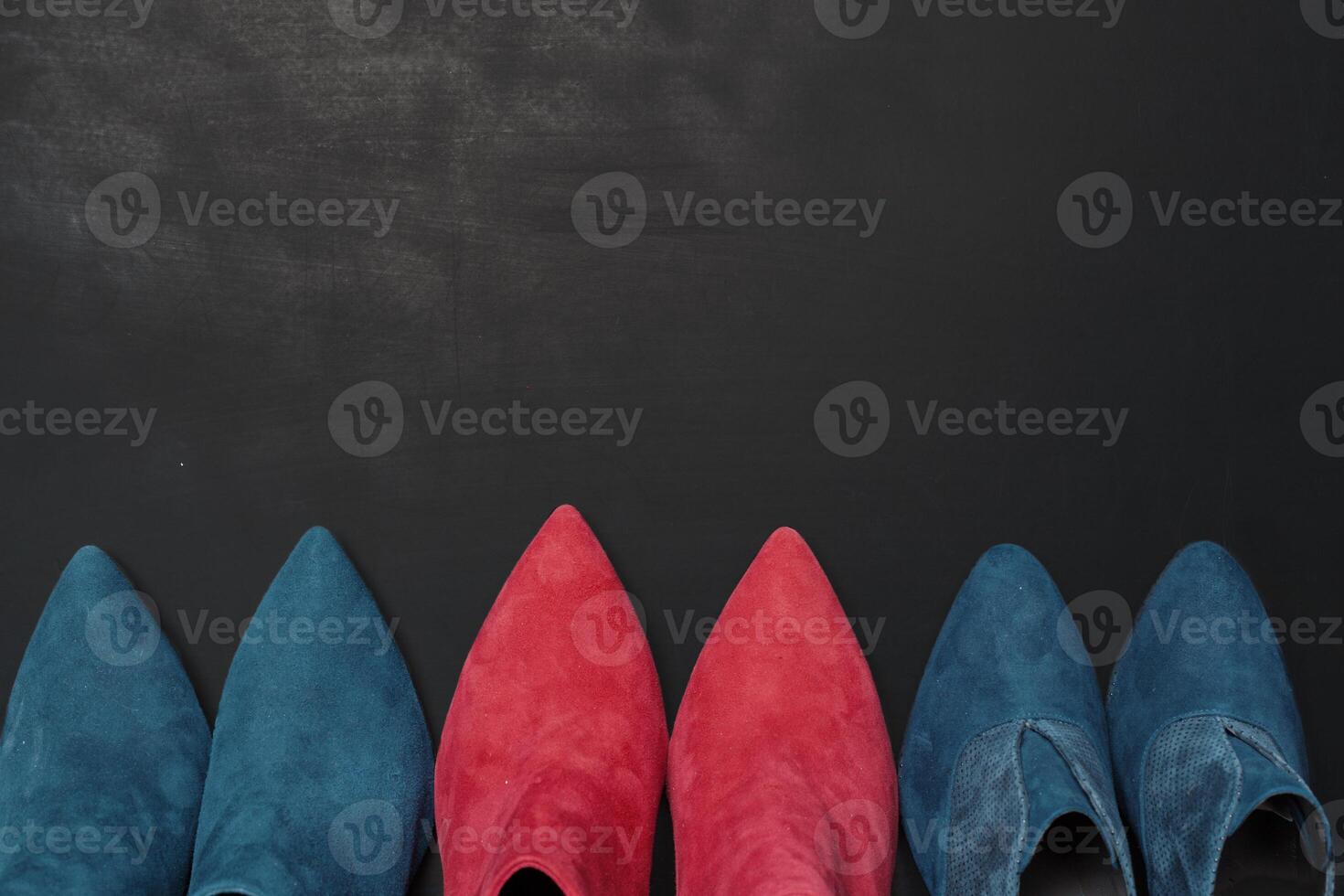women shoes on wooden background photo