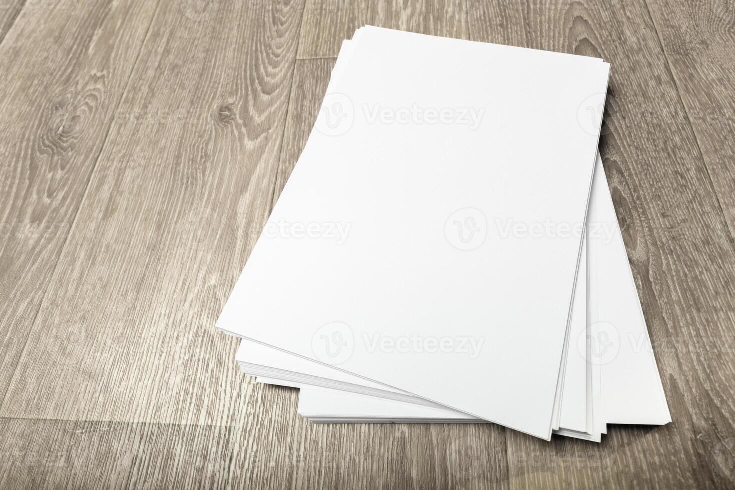 Blank poster on wood to replace your design photo