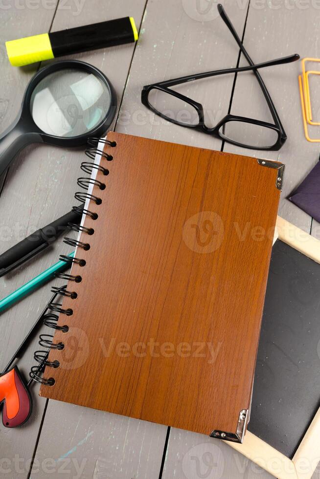 School stationery close-up photo