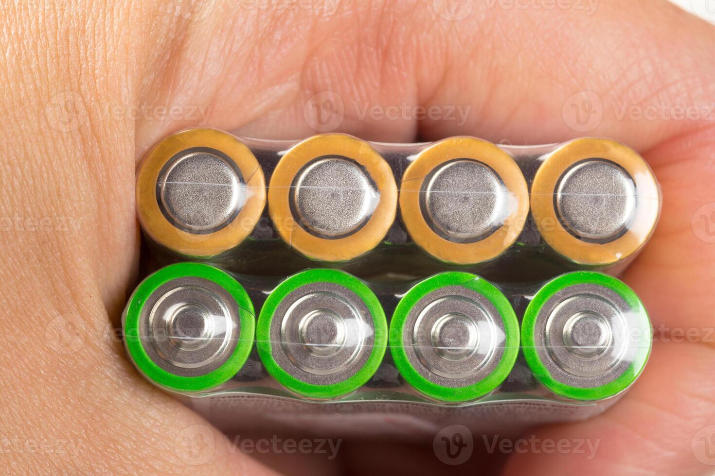 Batteries in hand photo