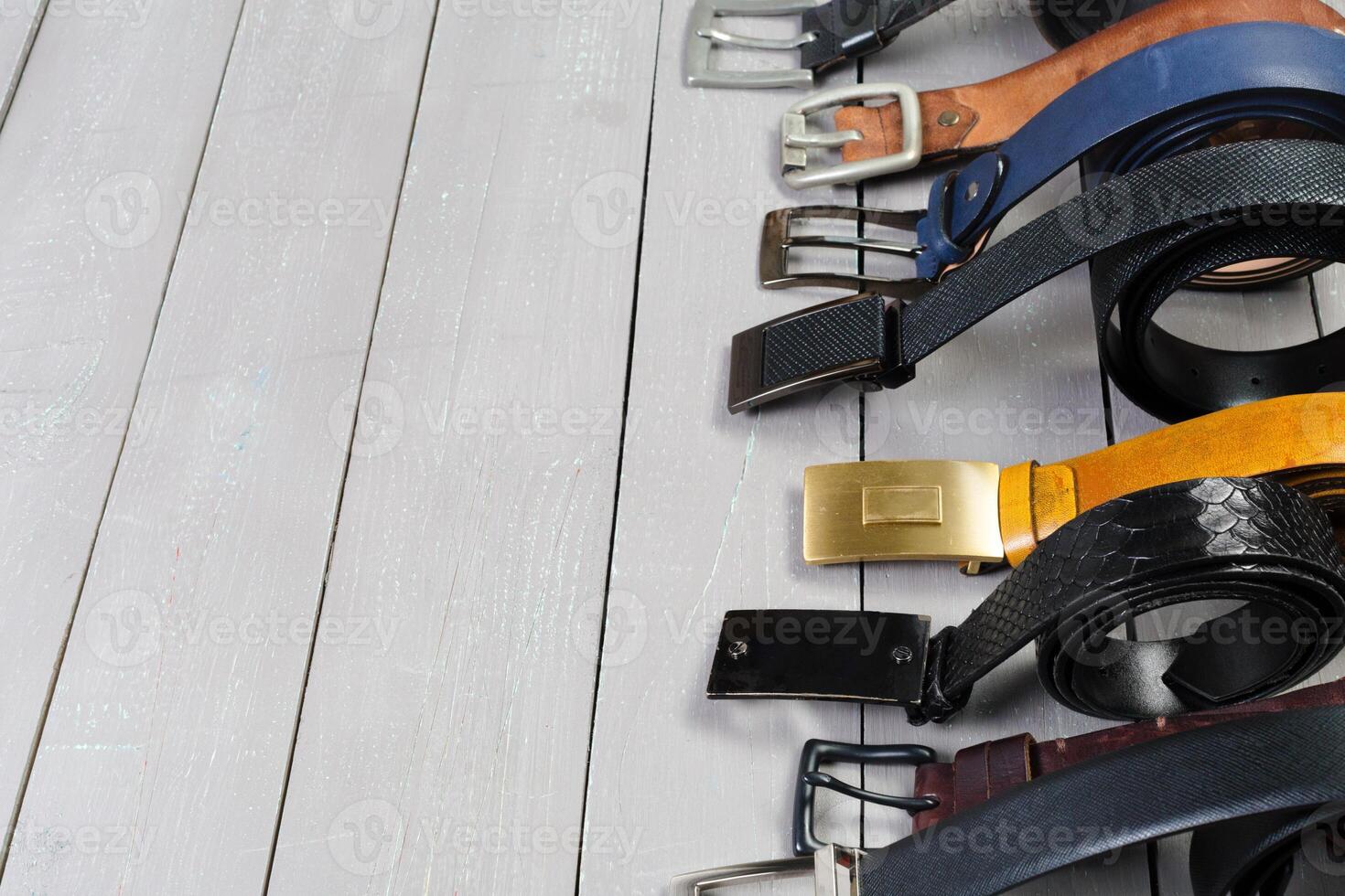 Many kinds of belts photo