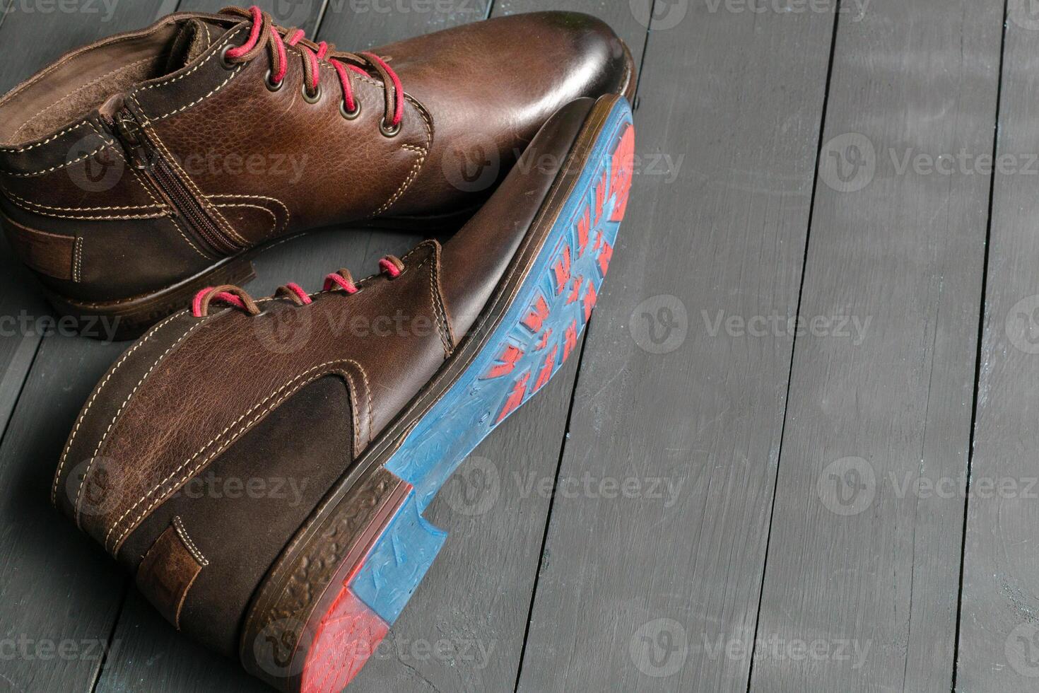 Leather men's shoes photo