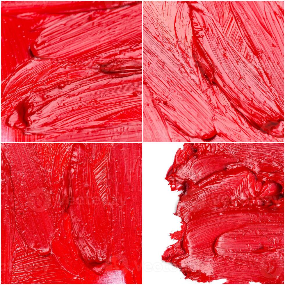 red lipstick stroke isolated photo