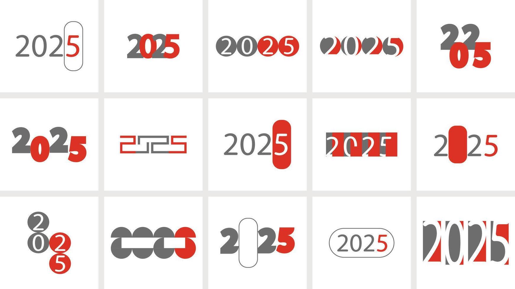 2025 poster number happy new year banner symbol design abstract greeting. 2025 set celebration illustration holiday event background card graphic template. logo 2025 party calendar creative. vector