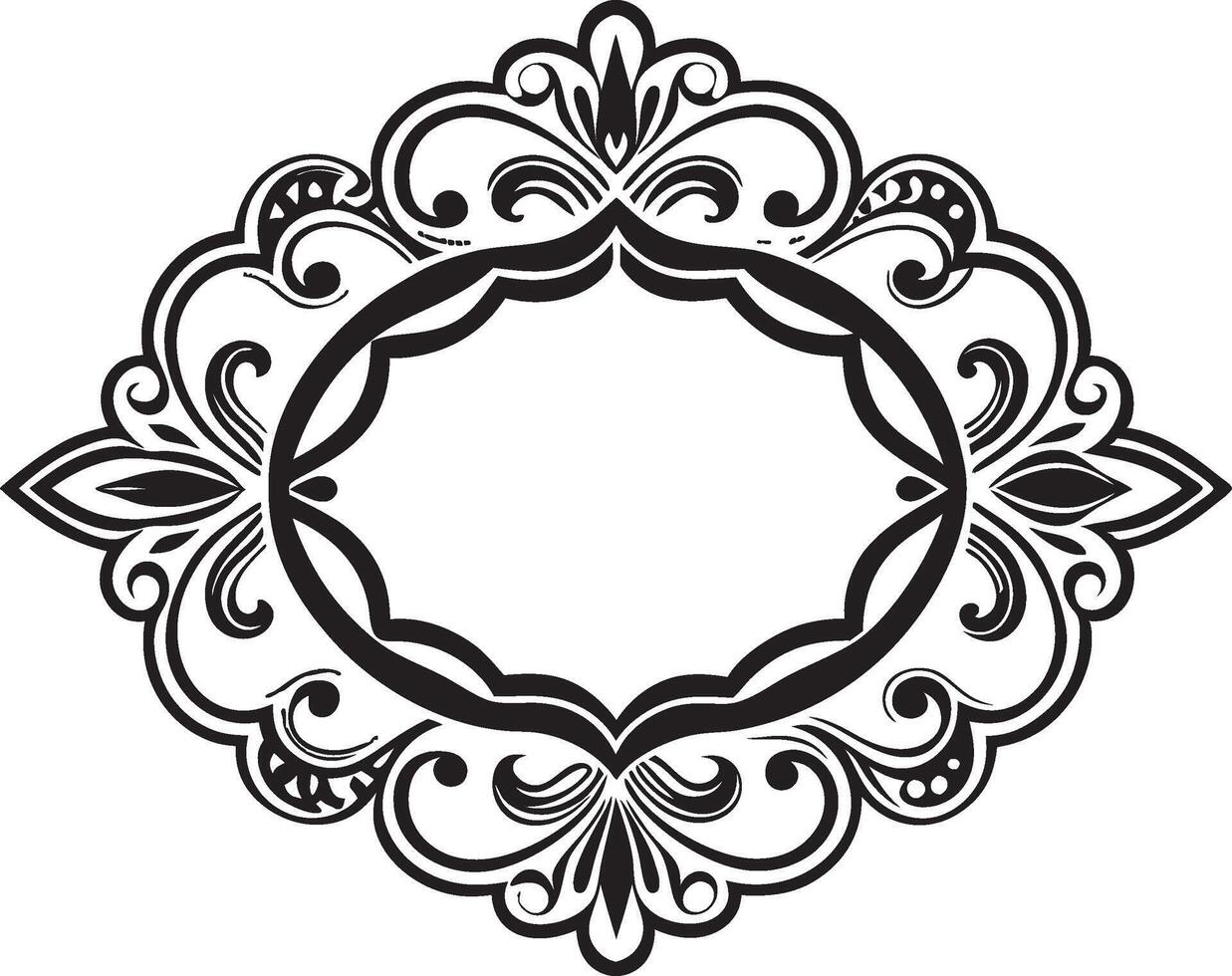 a ornate frame with a white background vector