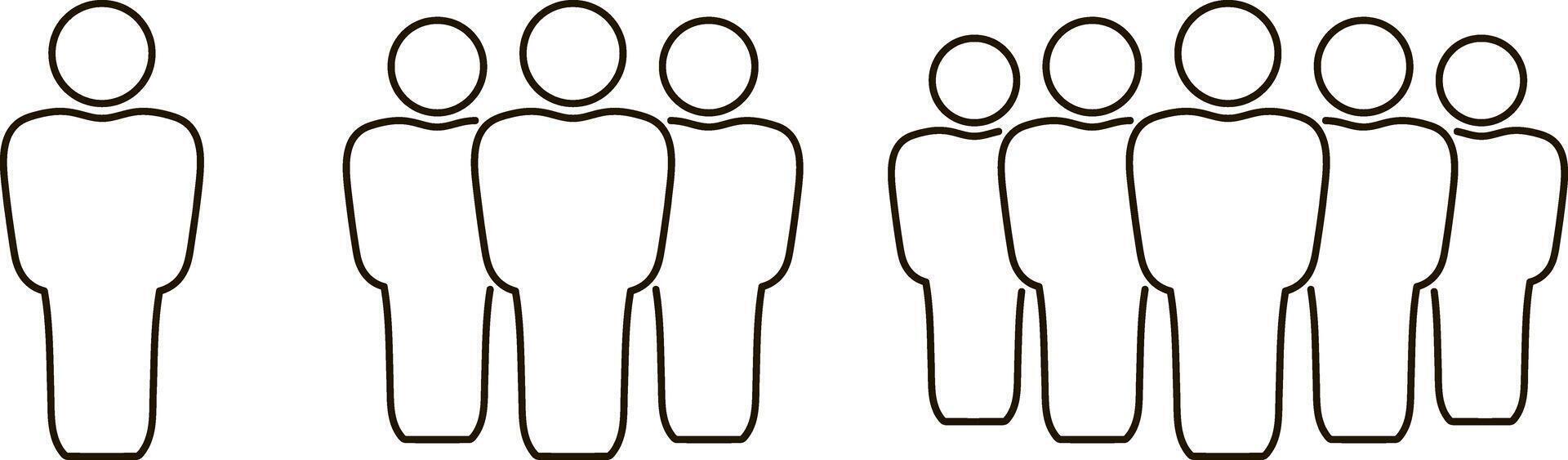 Social media icon collection People team clipart Sketch vector