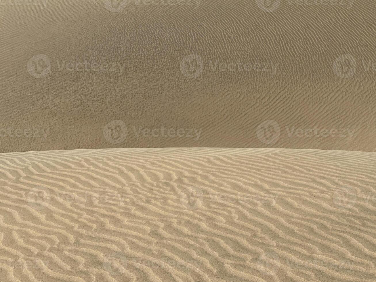 Sand textured pattern with copy space. Abstract background wallpaper. Sand waves in a desert dune photo