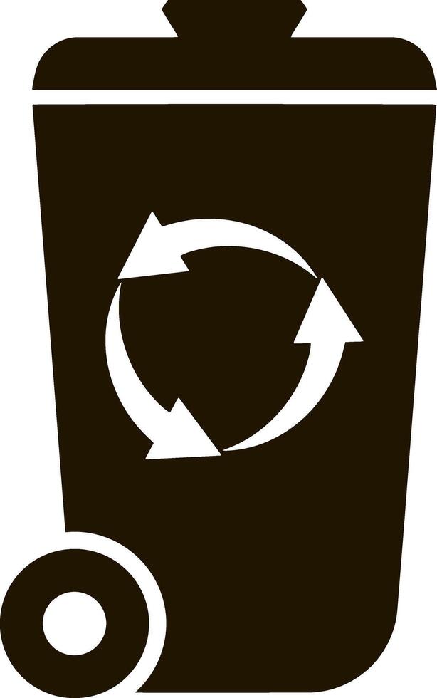 Trash box icon isolated Recycled symbol vector