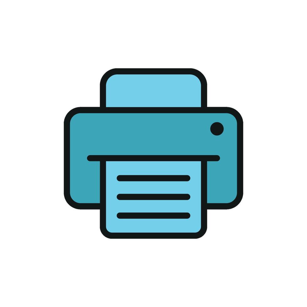 Fax web stationary business contract icon in modern simple concept vector
