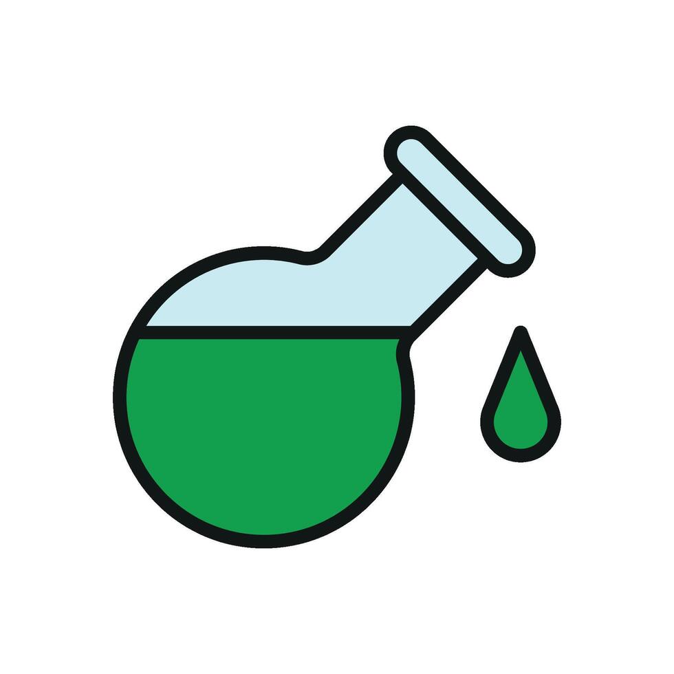 Flask icon for lesson study laboratory scientific chemical vector