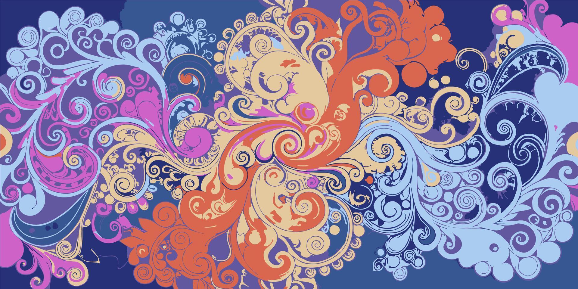 Lace ethnic ornament. Background of colorful lace. illustration vector