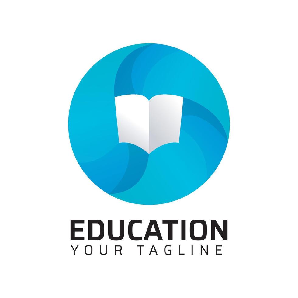 Education Book Circle Logo Design vector