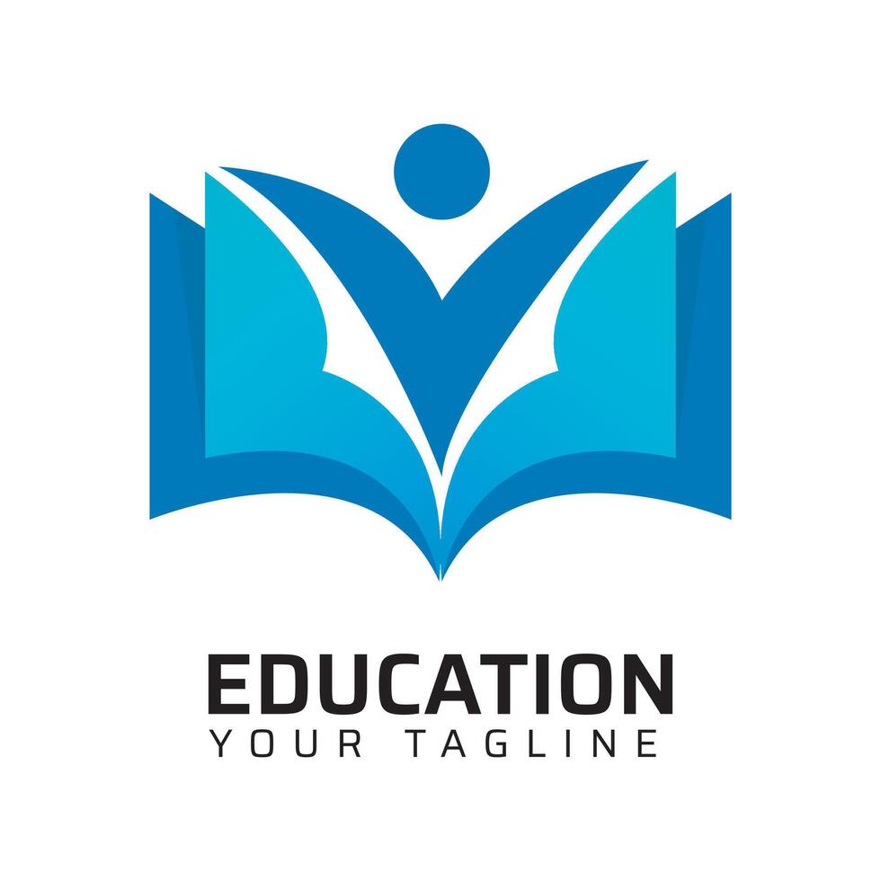 Man Book Custom Education Logo vector